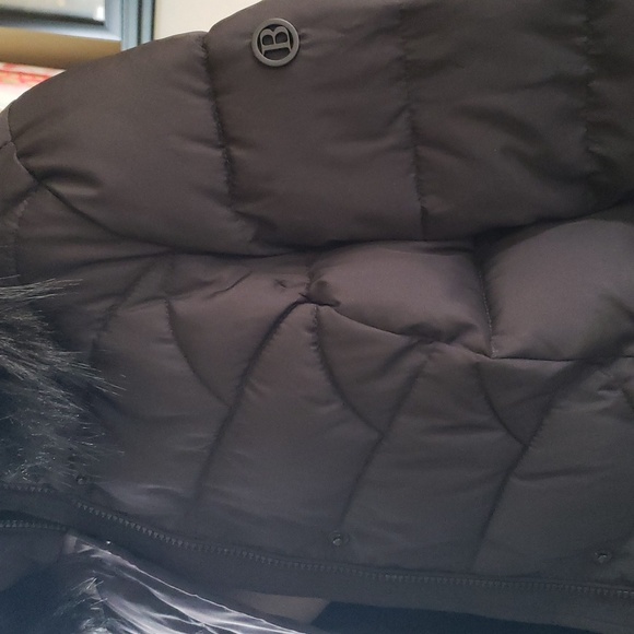 NWT BINACL Winter Parka Puffer Faux Fur Hooded Coat Jacket Warm Black Small - Picture 7 of 16